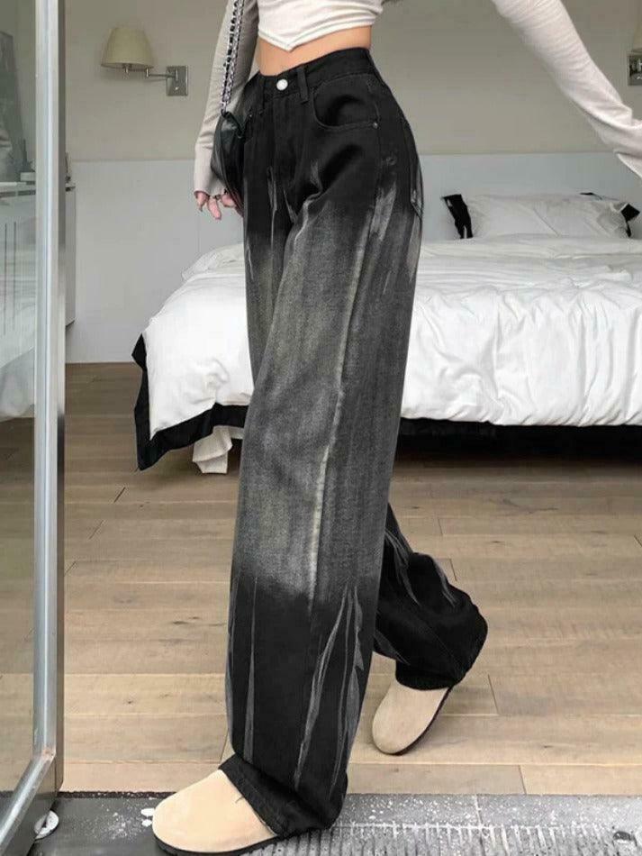 Vintage Tie Dye High Rise Boyfriend Jeans - Y2K Fashion Aesthetic for Women