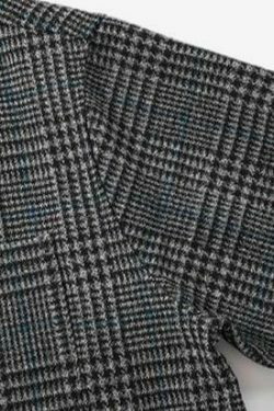 Vintage Tweed Check Shirt - Y2K Fashion Aesthetic for Women - Coquette Style Grunge Outfits