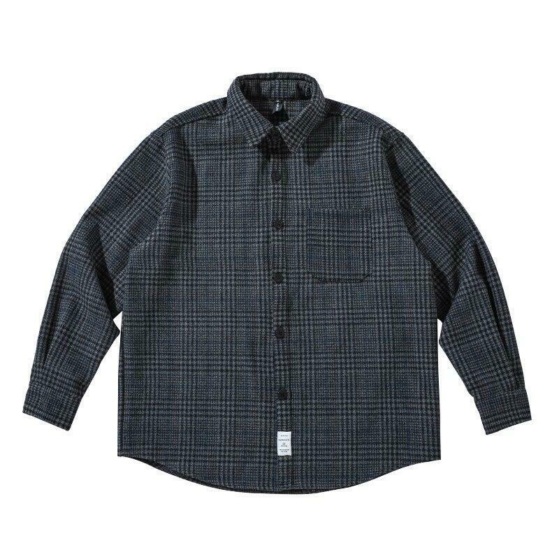 Vintage Tweed Check Shirt - Y2K Fashion Aesthetic for Women - Coquette Style Grunge Outfits