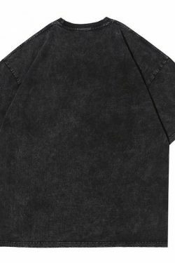 Vintage Vibe: BLACK AIR 'Grave Digger' Graphic Tee in Washed Cotton Jersey - Y2K Aesthetic Fashion