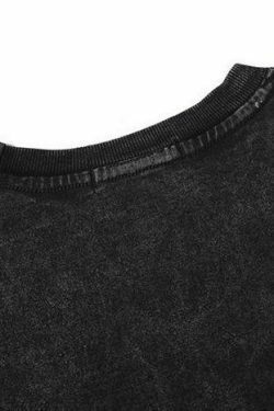 Vintage Vibe: BLACK AIR 'Grave Digger' Graphic Tee in Washed Cotton Jersey - Y2K Aesthetic Fashion