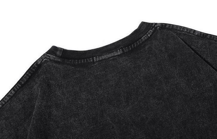 Vintage Vibe: BLACK AIR 'Grave Digger' Graphic Tee in Washed Cotton Jersey - Y2K Aesthetic Fashion Vintage Vibe: BLACK AIR 'Grave Digger' Graphic Tee in Washed Cotton Jersey - Y2K Aesthetic Fashion