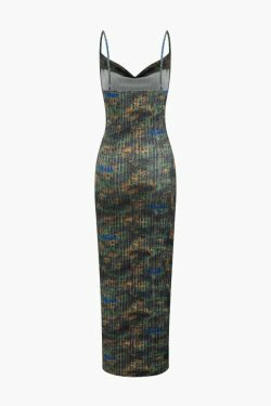 Vintage Vibe Plisse Maxi Dress: Y2K Fashion with Coquette Aesthetic