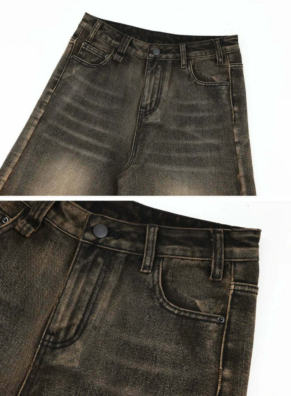 Vintage Wash High-Waisted Cargo Skirt - Y2K Aesthetic Grunge Style - Co Vintage Wash High-Waisted Cargo Skirt - Y2K Aesthetic Grunge Style - Co