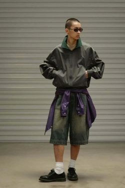 Vintage Wash Workwear Cargo Skirt - Y2K Aesthetic Grunge Style for Women