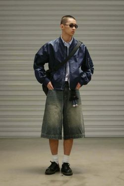 Vintage Wash Workwear Cargo Skirt - Y2K Aesthetic Grunge Style for Women