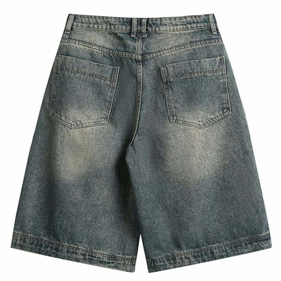 Vintage Wash Workwear Cargo Skirt - Y2K Aesthetic Grunge Style for Women