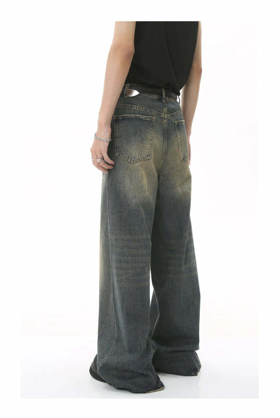 Vintage Washed Baggy Jeans: Y2K Aesthetic Denim - Coquette & Grunge Vintage Washed Baggy Jeans: Y2K Aesthetic Denim - Coquette & Grunge
