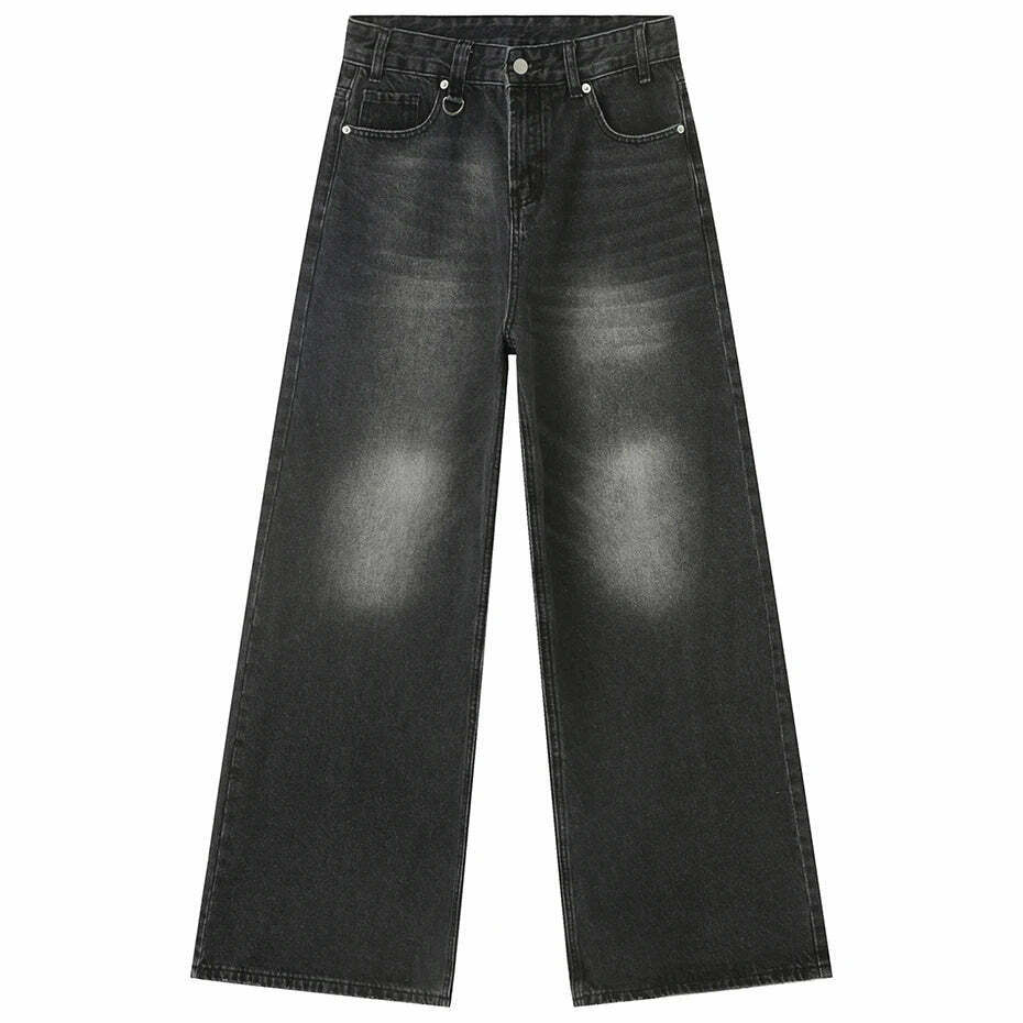 Vintage Washed Baggy Jeans: Y2K Aesthetic Denim - Coquette & Grunge Vintage Washed Baggy Jeans: Y2K Aesthetic Denim - Coquette & Grunge
