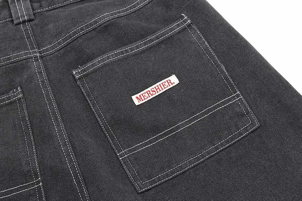Vintage Washed Black Carpenter Jorts - Y2K Fashion Aesthetic with Grunge & Coquette Vibes Vintage Washed Black Carpenter Jorts - Y2K Fashion Aesthetic with Grunge & Coquette Vibes