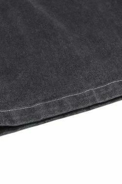 Vintage Washed Black Carpenter Jorts - Y2K Fashion Aesthetic with Grunge & Coquette Vibes