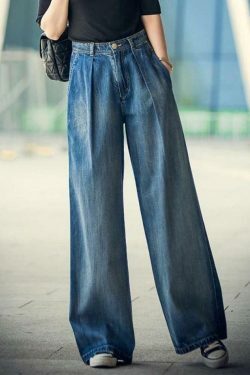 Vintage Washed Boyfriend Jeans - Y2K Aesthetic Denim for Women - Grunge Style Cargo Skirt Outfit