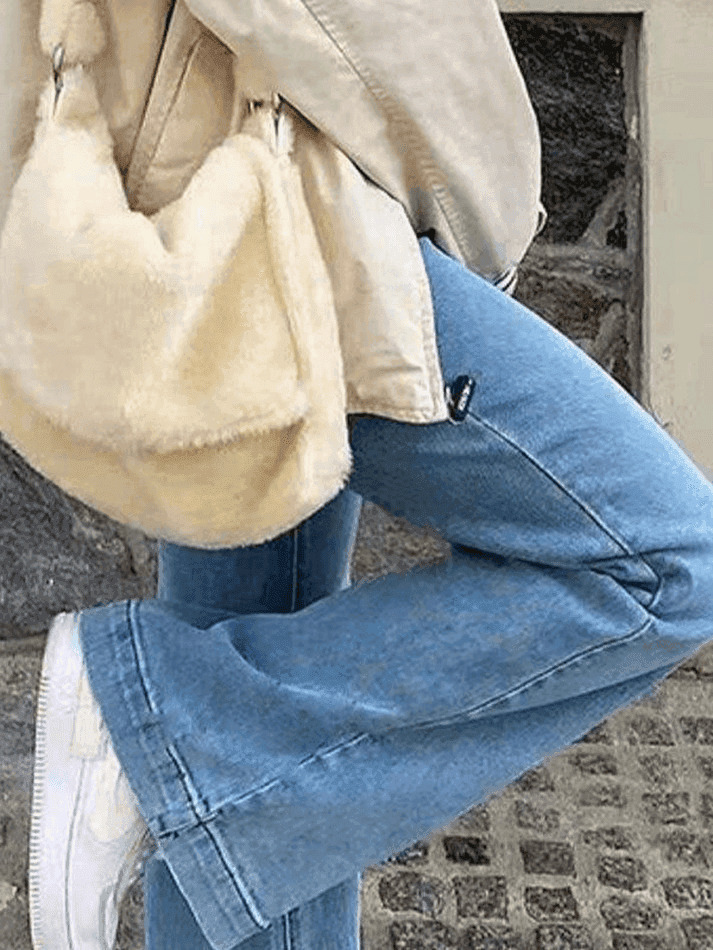Vintage Washed Boyfriend Jeans: Y2K Aesthetic Mid-Waist Denim for Women's Fashion Vintage Washed Boyfriend Jeans: Y2K Aesthetic Mid-Waist Denim for Women's Fashion