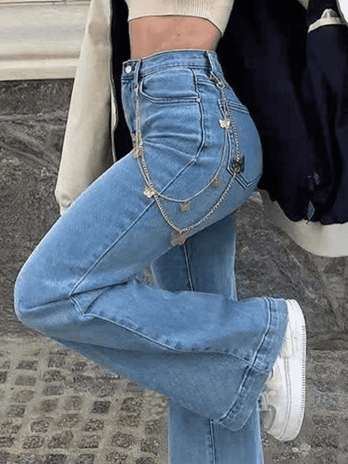 Vintage Washed Boyfriend Jeans: Y2K Aesthetic Mid-Waist Denim for Women's Fashion Vintage Washed Boyfriend Jeans: Y2K Aesthetic Mid-Waist Denim for Women's Fashion