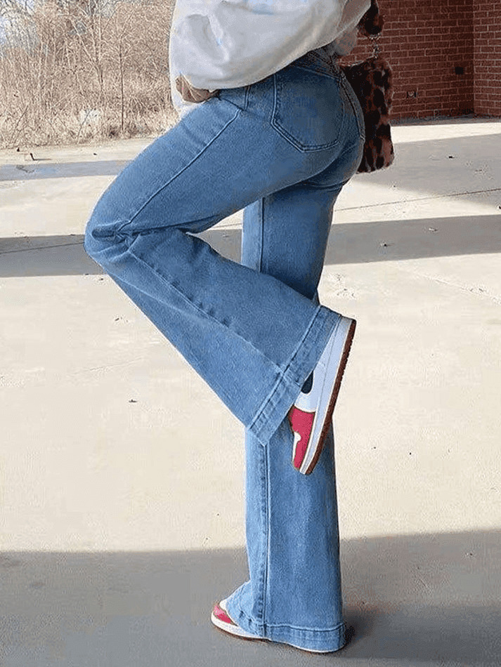 Vintage Washed Boyfriend Jeans: Y2K Aesthetic Mid-Waist Denim for Women's Fashion Vintage Washed Boyfriend Jeans: Y2K Aesthetic Mid-Waist Denim for Women's Fashion