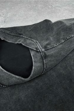 Vintage Washed Cotton Tee | Y2K Aesthetic Grunge Style | Coquette Fashion | Cute Tops & Cargo Skirt