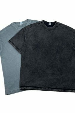 Vintage Washed Cotton Tee | Y2K Aesthetic Grunge Style | Coquette Fashion | Cute Tops & Cargo Skirt