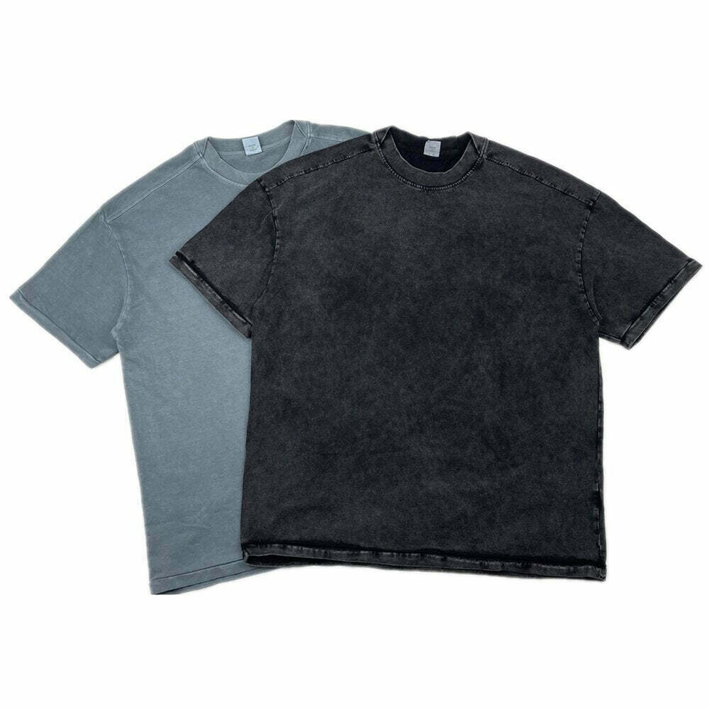 Vintage Washed Cotton Tee | Y2K Aesthetic Grunge Style | Coquette Fashion | Cute Tops & Cargo Skirt