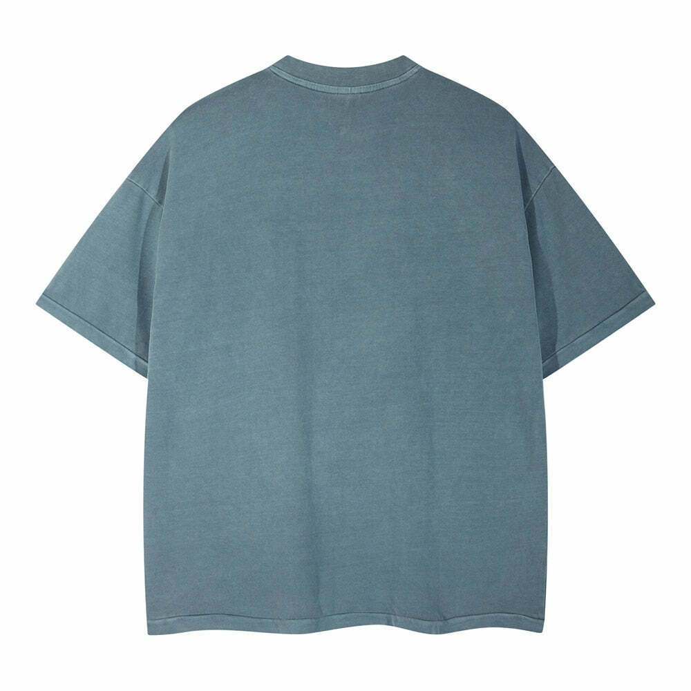 Vintage Washed Cotton Tee | Y2K Aesthetic Grunge Style | Coquette Fashion | Cute Tops & Cargo Skirt