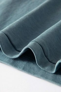 Vintage Washed Cotton Tee | Y2K Aesthetic Grunge Style | Coquette Fashion | Cute Tops & Cargo Skirt