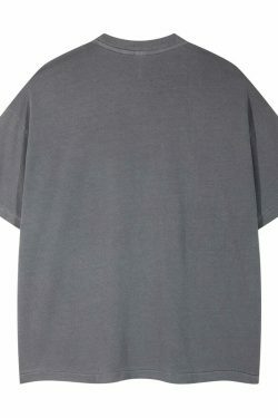 Vintage Washed Cotton Tee | Y2K Aesthetic Grunge Style | Coquette Fashion | Cute Tops & Cargo Skirt