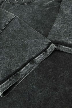 Vintage Washed Cotton Tee | Y2K Aesthetic Grunge Style | Coquette Fashion | Cute Tops & Cargo Skirt