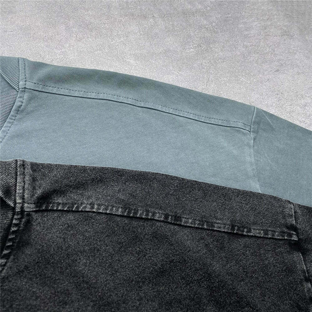 Vintage Washed Cotton Tee | Y2K Aesthetic Grunge Style | Coquette Fashion | Cute Tops & Cargo Skirt