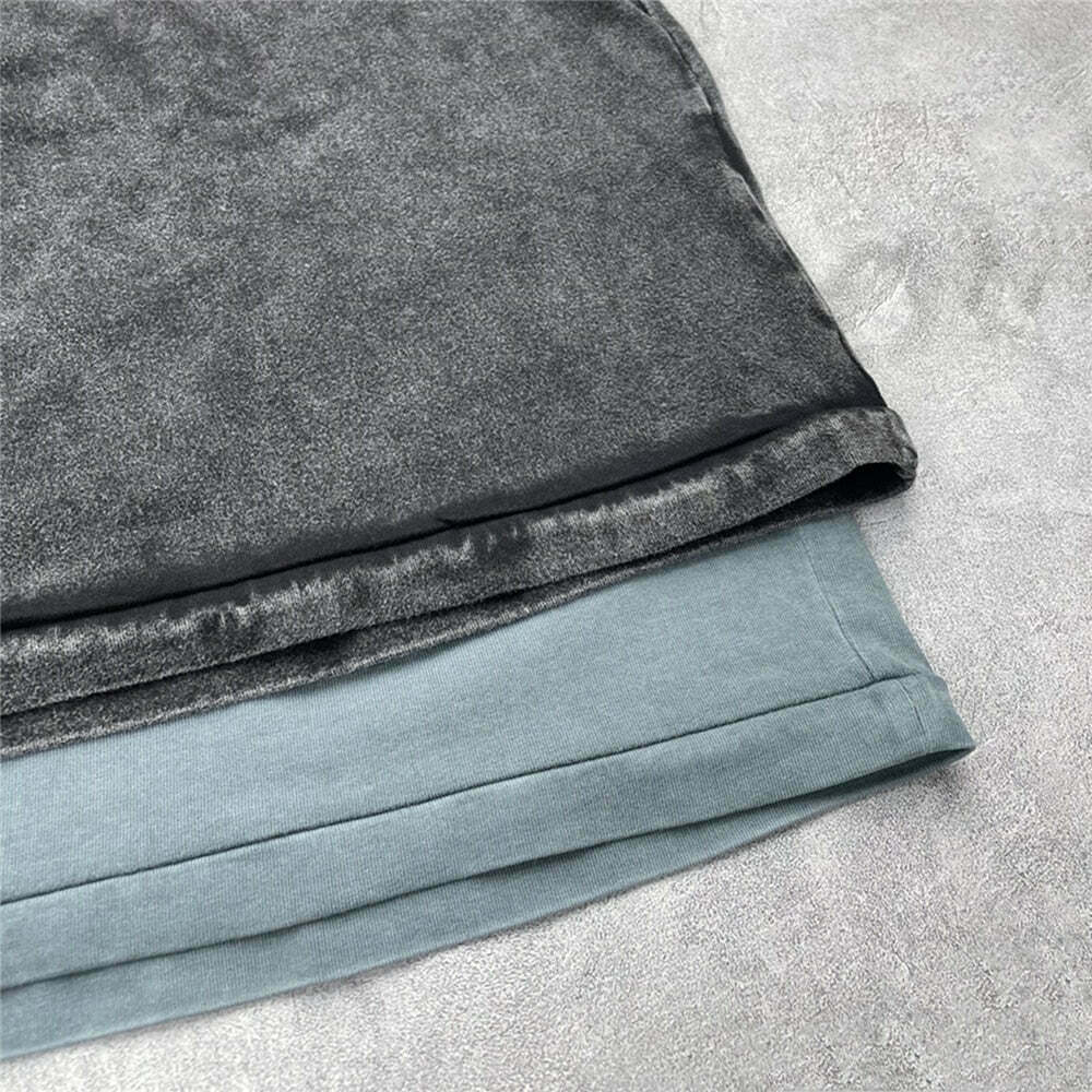 Vintage Washed Cotton Tee | Y2K Aesthetic Grunge Style | Coquette Fashion | Cute Tops & Cargo Skirt