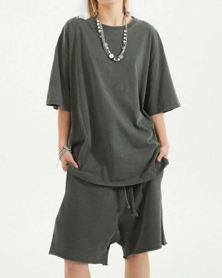 Vintage Washed Cotton Tee: Y2K Aesthetic Grunge Style Coquette Fashion Cute Tops