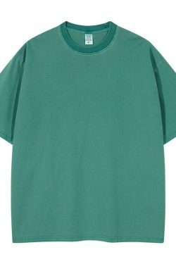 Vintage Washed Cotton Tee: Y2K Aesthetic Grunge Style Coquette Fashion Cute Tops