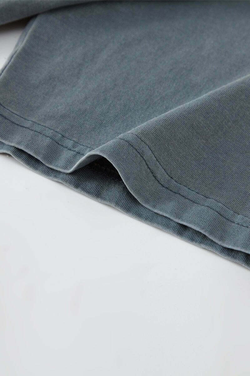 Vintage Washed Cotton Tee: Y2K Aesthetic Grunge Style Coquette Fashion Cute Tops