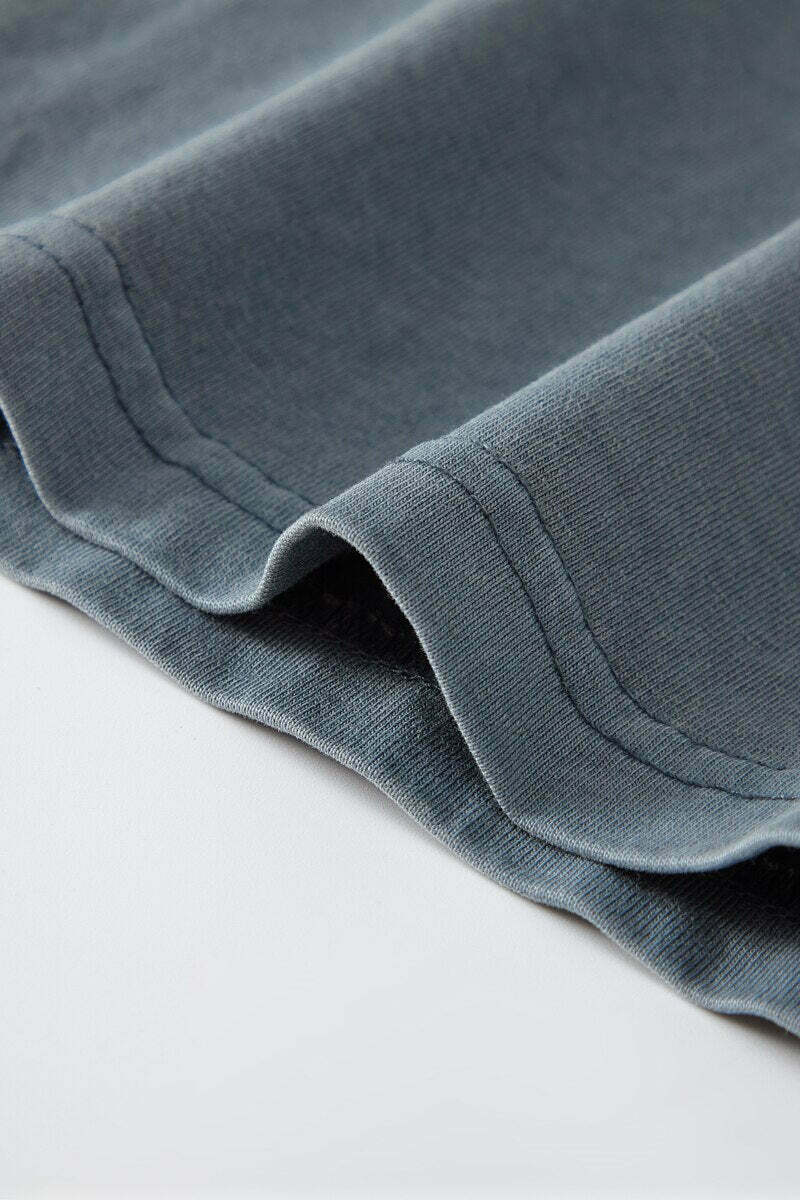 Vintage Washed Cotton Tee: Y2K Aesthetic Grunge Style Coquette Fashion Cute Tops