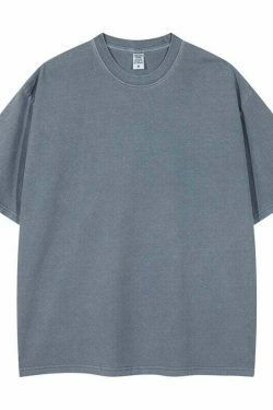 Vintage Washed Cotton Tee: Y2K Aesthetic Grunge Style Coquette Fashion Cute Tops