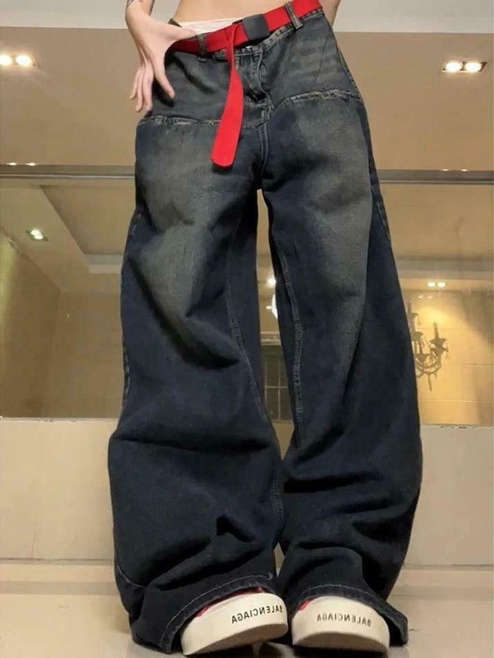 Vintage Washed Distressed Boyfriend Jeans - Y2K Fashion Staple for Women's Coquette Aesthetic Vintage Washed Distressed Boyfriend Jeans - Y2K Fashion Staple for Women's Coquette Aesthetic