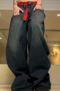 Vintage Washed Distressed Boyfriend Jeans - Y2K Fashion Staple for Women's Coquette Aesthetic