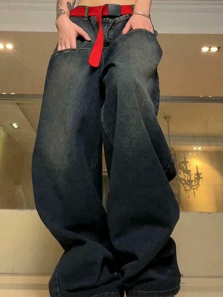 Vintage Washed Distressed Boyfriend Jeans - Y2K Fashion Staple for Women's Coquette Aesthetic Vintage Washed Distressed Boyfriend Jeans - Y2K Fashion Staple for Women's Coquette Aesthetic