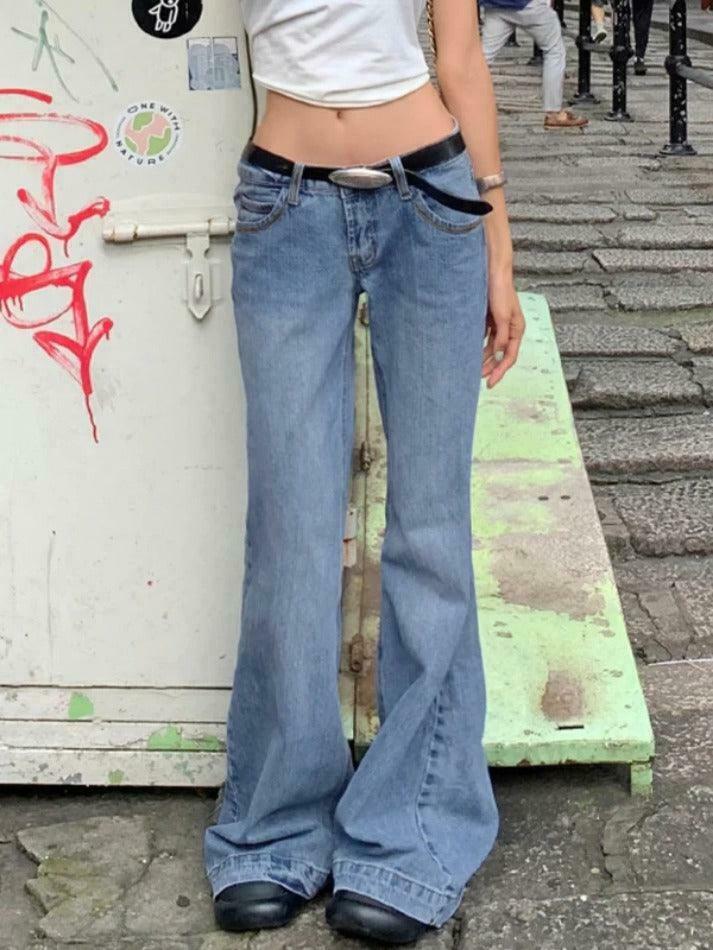 Vintage Washed Low Waist Mopping Boyfriend Jeans for Women - Y2K Fashion Aesthetic Vintage Washed Low Waist Mopping Boyfriend Jeans for Women - Y2K Fashion Aesthetic