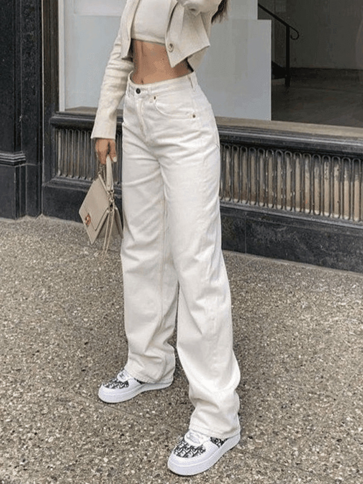 Vintage White Washed Boyfriend Jeans - Y2K Fashion Staple for Women's Grunge and Coquette Aesthetic Vintage White Washed Boyfriend Jeans - Y2K Fashion Staple for Women's Grunge and Coquette Aesthetic