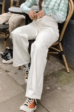 Vintage White Washed Boyfriend Jeans - Y2K Fashion Staple for Women's Grunge and Coquette Aesthetic