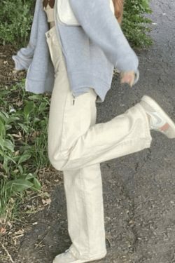 Vintage White Washed Boyfriend Jeans - Y2K Fashion Staple for Women's Grunge and Coquette Aesthetic