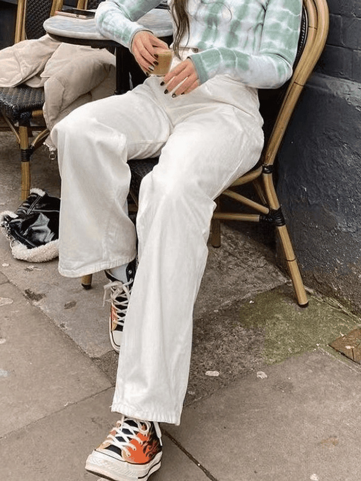 Vintage White Washed Boyfriend Jeans - Y2K Fashion Staple for Women's Grunge and Coquette Aesthetic Vintage White Washed Boyfriend Jeans - Y2K Fashion Staple for Women's Grunge and Coquette Aesthetic