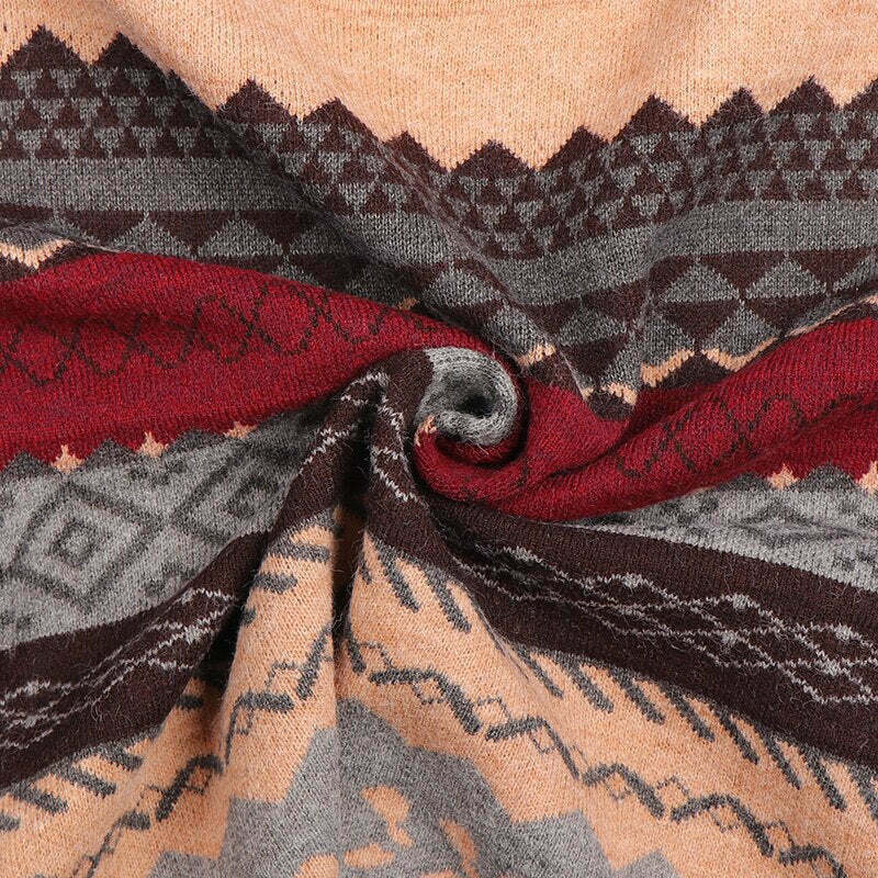 Vintage Winter Sweater: Y2K Aesthetic Coquette Style with Grunge Flair and Pastel Goth Vibes Vintage Winter Sweater: Y2K Aesthetic Coquette Style with Grunge Flair and Pastel Goth Vibes