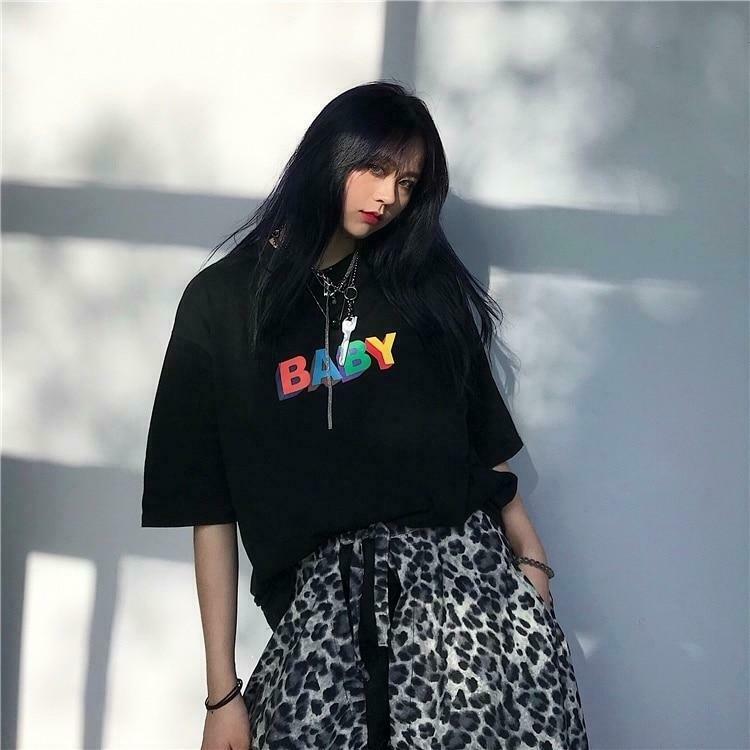 Vintage Y2K Aesthetic Baby T-Shirt with Coquette Style and Grunge Fashion Vibes Vintage Y2K Aesthetic Baby T-Shirt with Coquette Style and Grunge Fashion Vibes