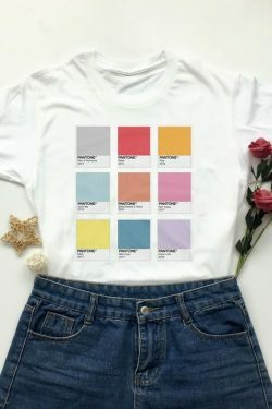 Vintage Y2K Aesthetic Cargo Skirt & Pastel Goth Hoodie - Coquette Style Pantone T-Shirt