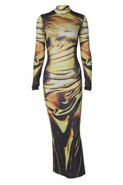 Vintage Y2K Aesthetic Cargo Skirt with Coquette Style and Grunge Vibes - 3D Printed Midi Dress