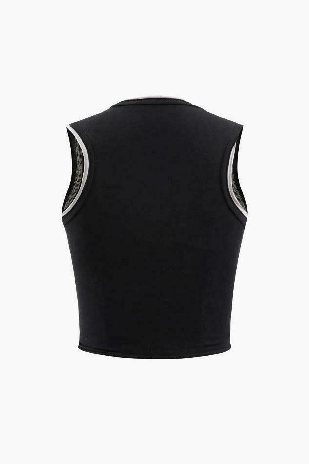 Vintage Y2K Aesthetic Destroyed Tank Top for Women - Coquette Style Grunge Fashion Vintage Y2K Aesthetic Destroyed Tank Top for Women - Coquette Style Grunge Fashion