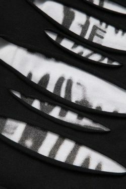 Vintage Y2K Aesthetic Destroyed Tank Top for Women - Coquette Style Grunge Fashion