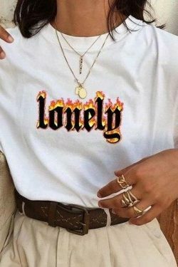 Vintage Y2K Aesthetic Lonely Unisex T-Shirt - Coquette & Grunge Style Fashion