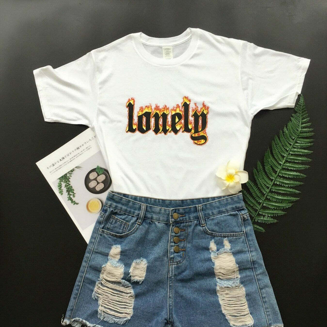 Vintage Y2K Aesthetic Lonely Unisex T-Shirt - Coquette & Grunge Style Fashion Vintage Y2K Aesthetic Lonely Unisex T-Shirt - Coquette & Grunge Style Fashion