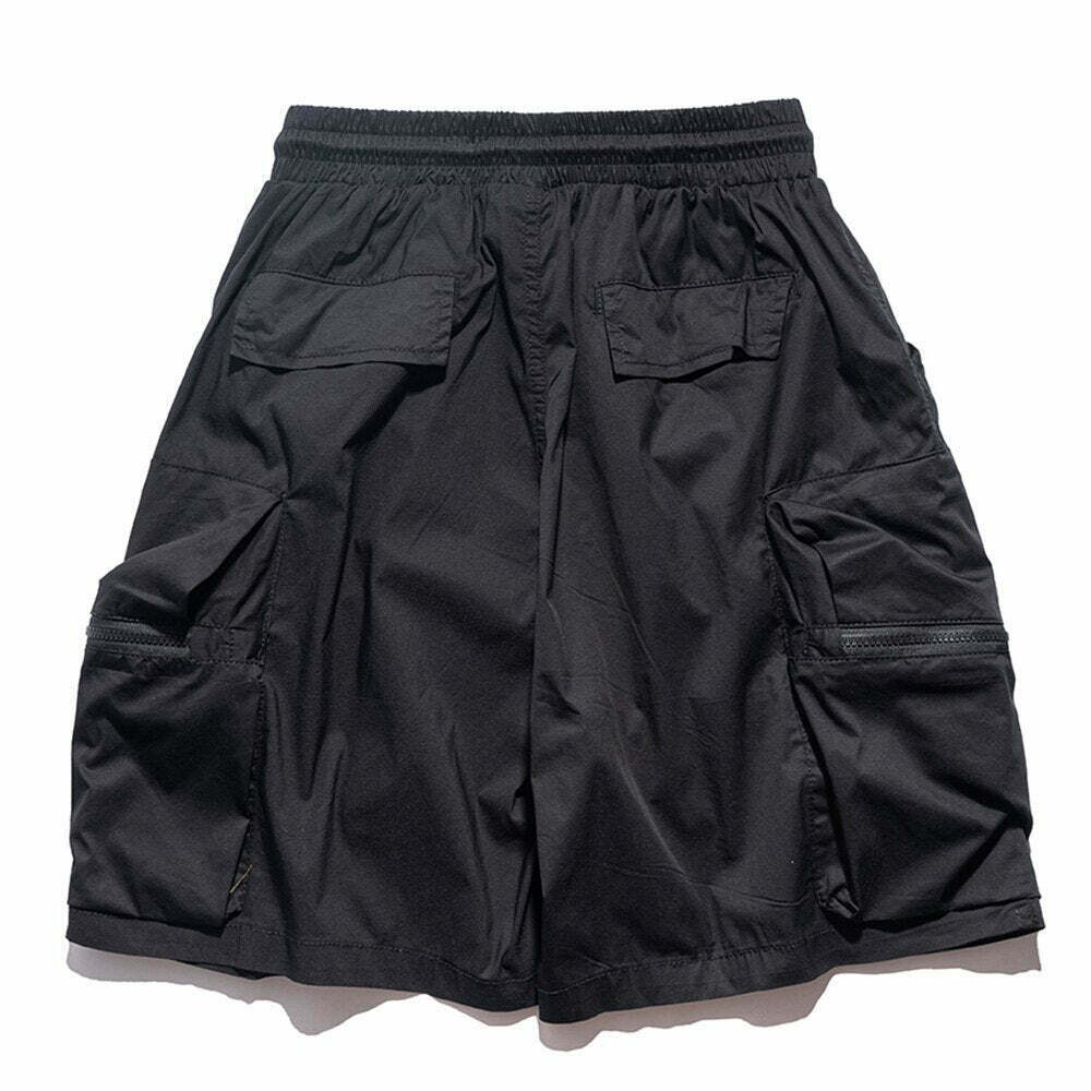 Vintage Y2K Aesthetic Parachute Cargo Shorts for Women - Coquette Style Grunge Fashion